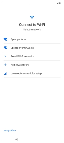 Press the required Wi-Fi network.