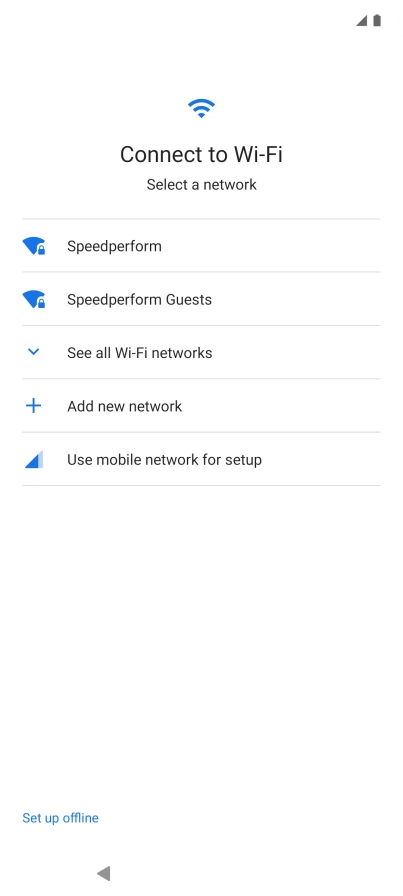 Press the required Wi-Fi network.