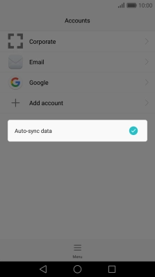 Press Auto-sync data to turn the function on or off.