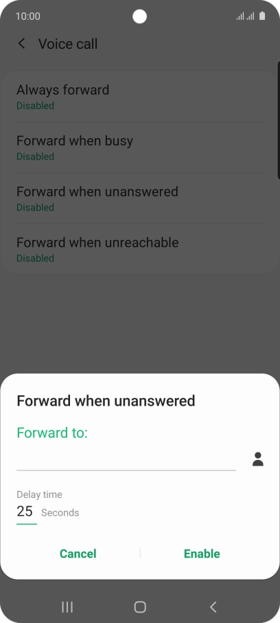 Key in +61414121121 and press Enable.