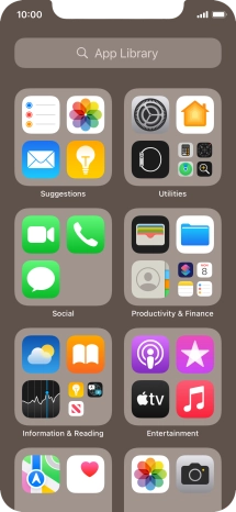 Press the required app.