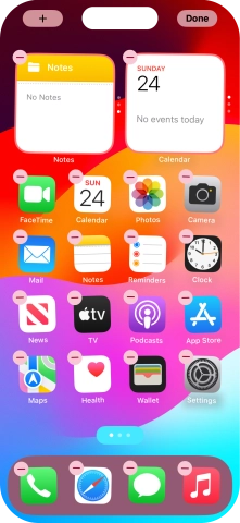 Press the home screen icon. Press the home screen icon.