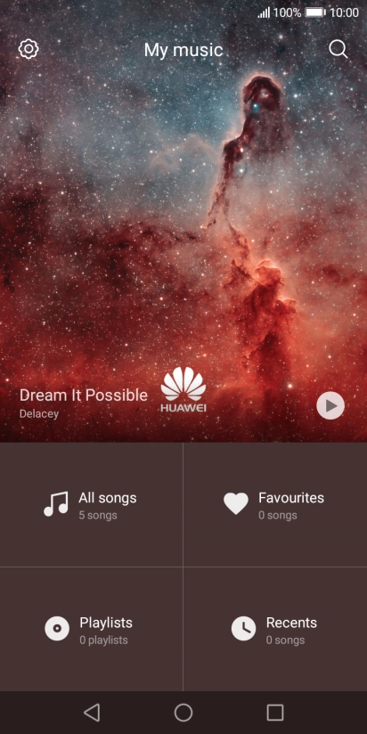 Press All songs and go to the required audio file.