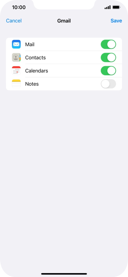 If this screen is displayed, you email account has been recognised and set up automatically. Follow the instructions on the screen to key in more information and finish setting up your phone.