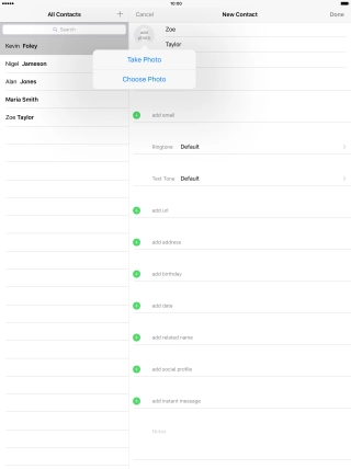 Press Choose Photo and go to the required folder. Press Choose Photo and go to the required folder.