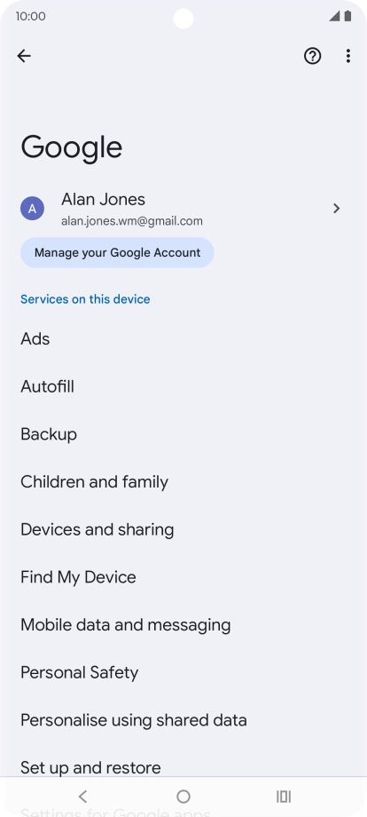 Press Find My Device.