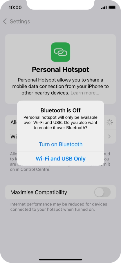 If Wi-Fi is turned on, press Wi-Fi and USB Only. If Wi-Fi is turned on, press Wi-Fi and USB Only.