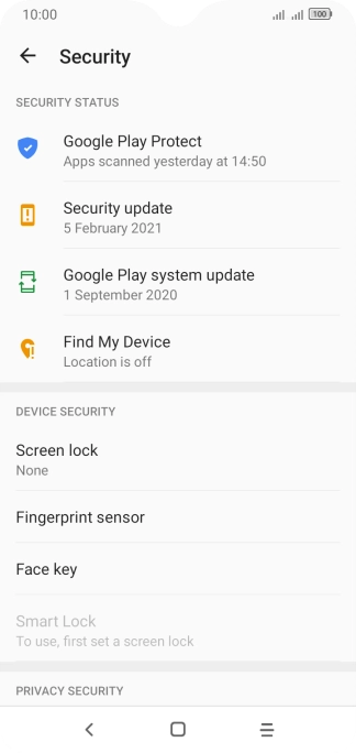 Press the Home key to return to the home screen.