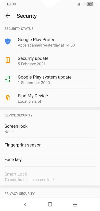 Press the Home key to return to the home screen.