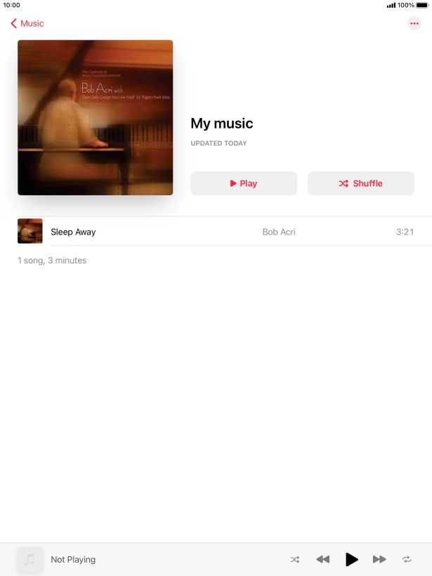 Go to the required category or playlist and press the required audio file.