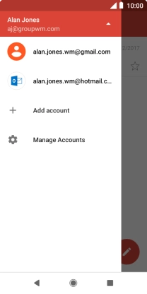 Press the required account.