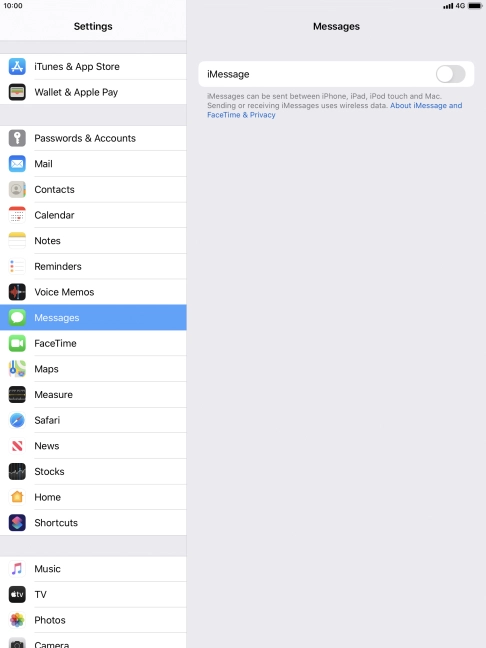 Press the indicator next to 