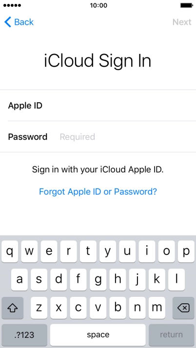 Press Required and key in the password for your Apple ID.
