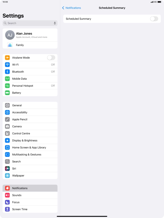 Press the indicator next to 