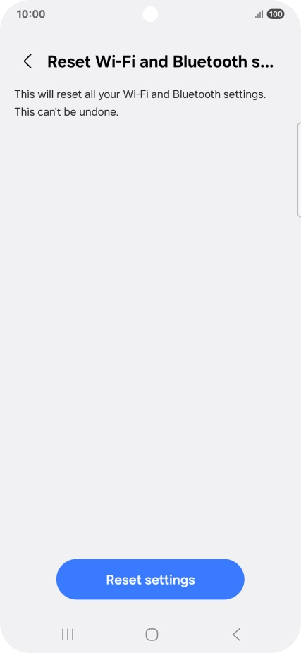 Press Reset settings.