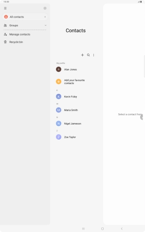Press Manage contacts.