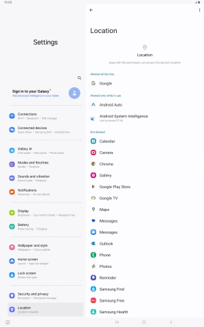 Press the required app.