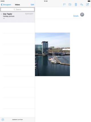 Press the new email message icon.