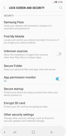 Press Other security settings.
