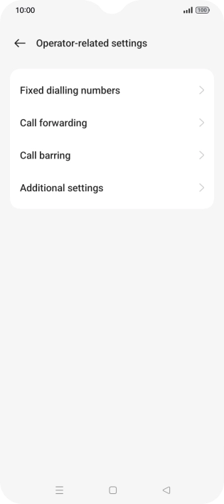 Press Call forwarding.