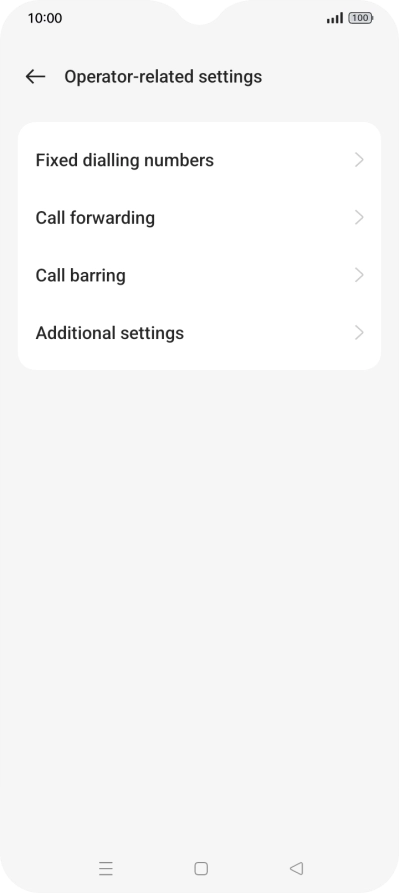 Press Call forwarding.