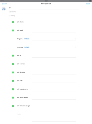 Press Last name and key in the last name.