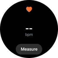 Press Measure and wait while your smartwatch measures your heart rate.