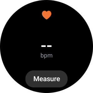 Press Measure and wait while your smartwatch measures your heart rate.