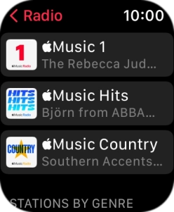 Press the required radio station.