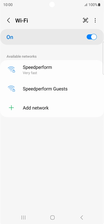 Press the menu icon.