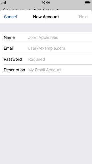 Press Name and key in the required sender name.