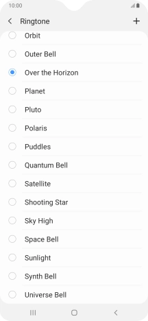 Press the add ring tone icon.