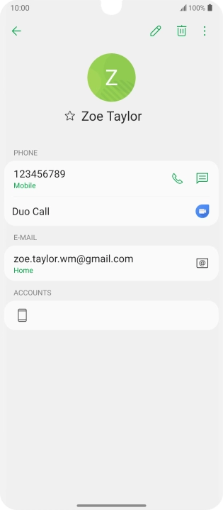 Press the call icon next to the required number.