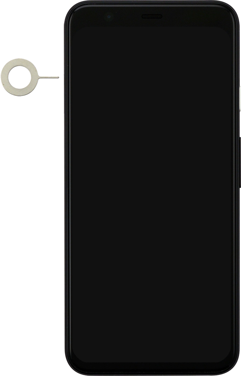 Find the opener for the SIM holder.