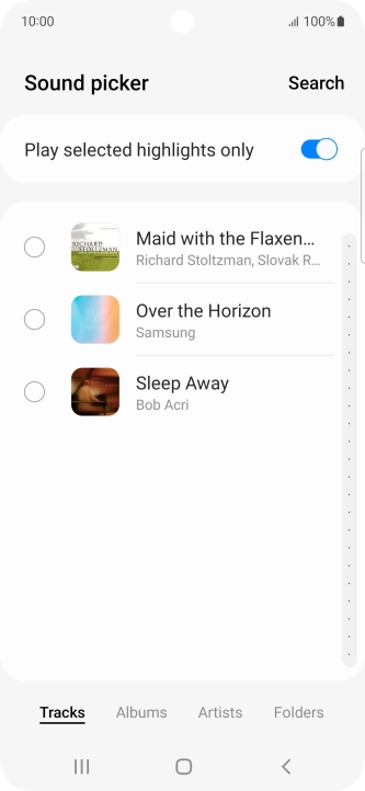 Press the required ring tones to hear them.