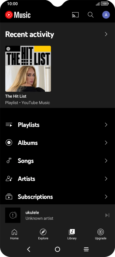 Press the required category and go to the required audio file.