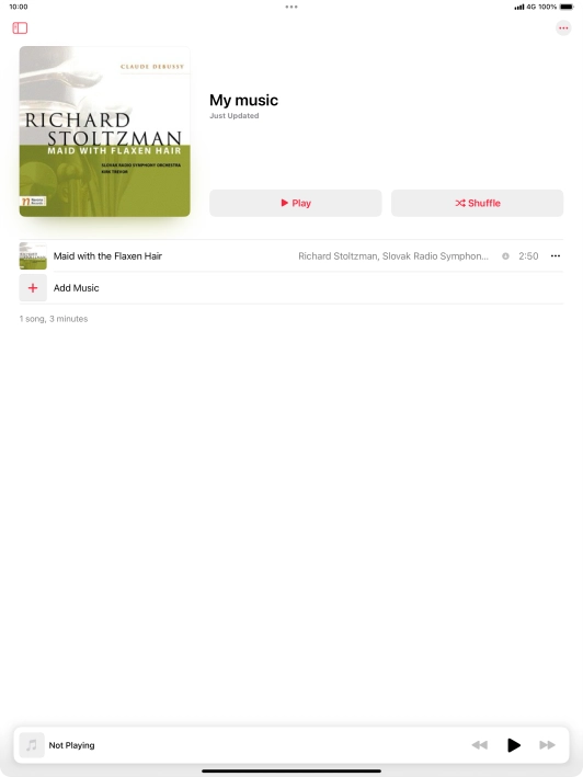 Go to the required category or playlist and press the required audio file.