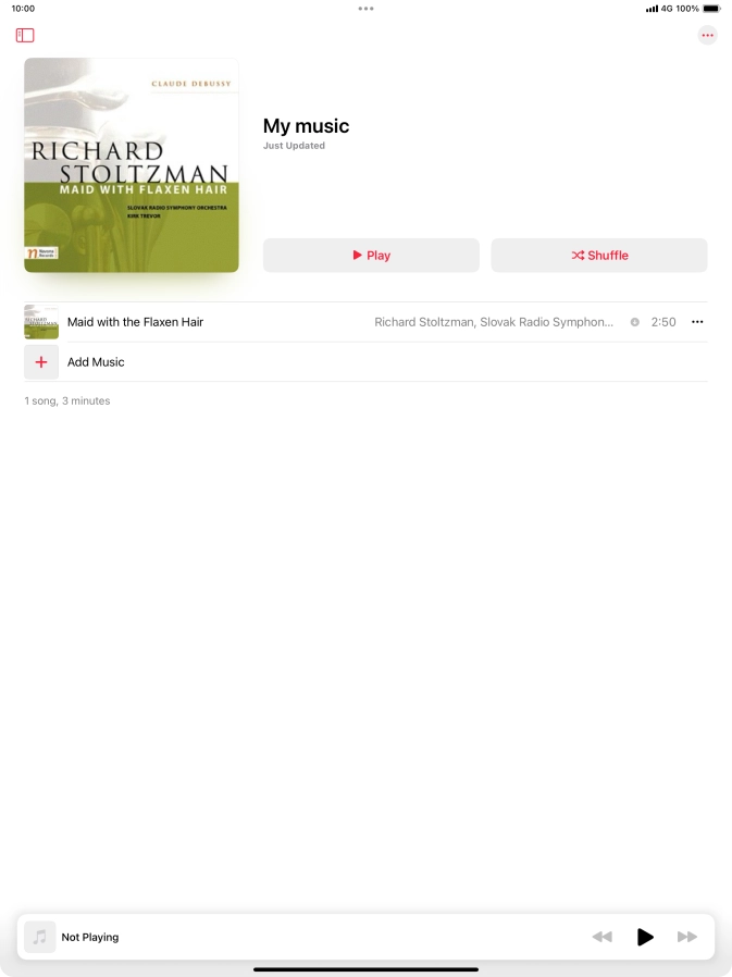Go to the required category or playlist and press the required audio file.