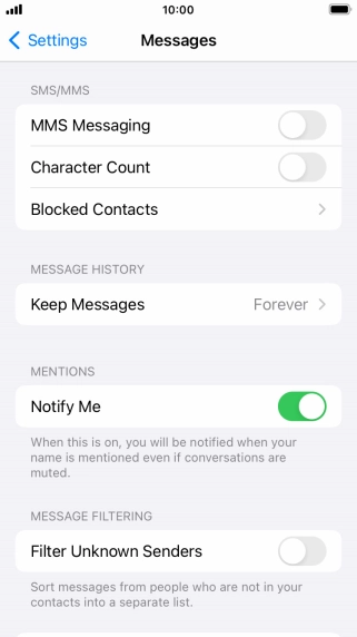 Press the indicator next to 