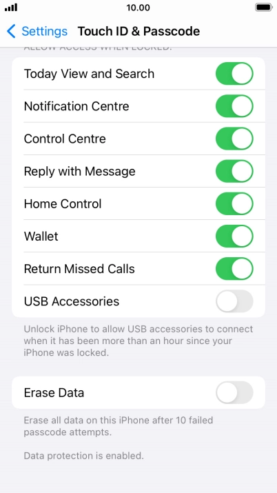 Press the indicator next to 