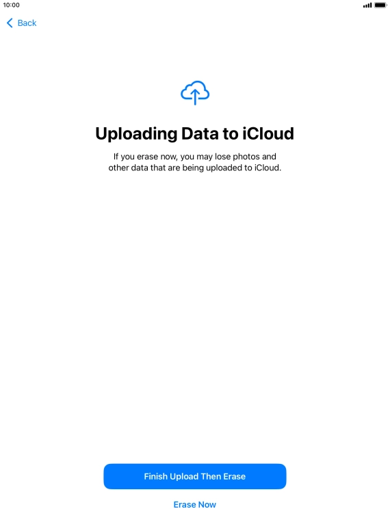 Press Erase Now. Press Erase Now.