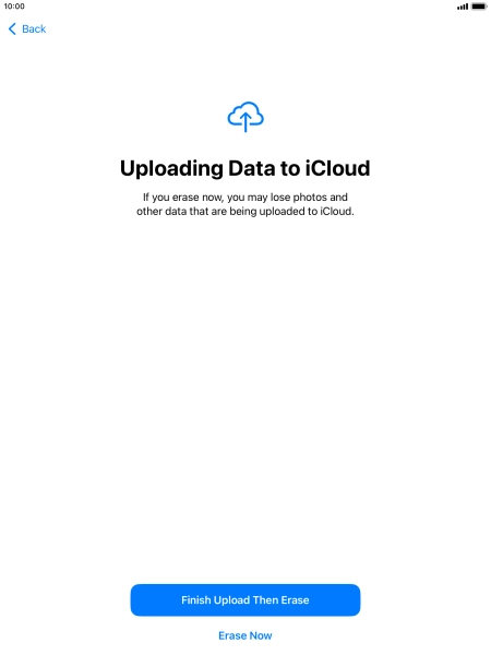 Press Erase Now. Press Erase Now.