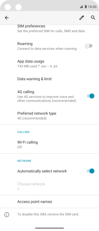 Press Access point names.