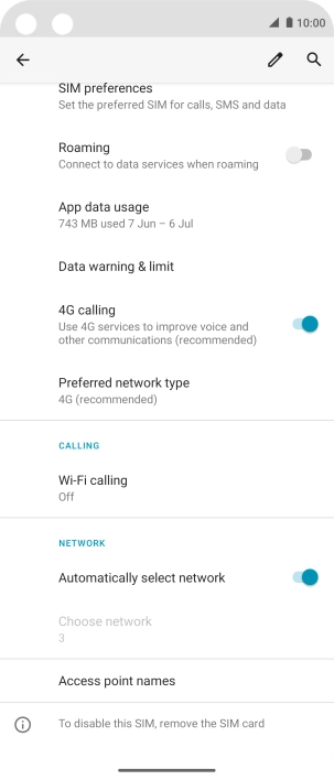 Press Access point names.