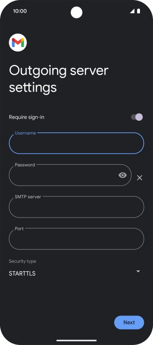 Press the field below 