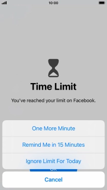 Press the required setting.