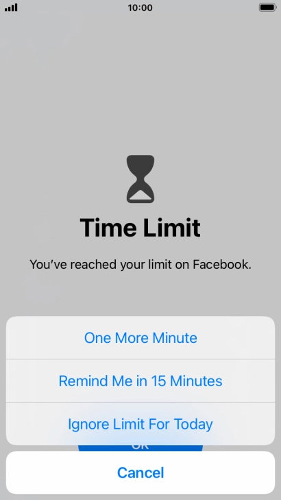 Press the required setting. Press the required setting.
