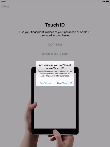 If you turn off the function, press Don't Use. If you turn off the function, press Don't Use.