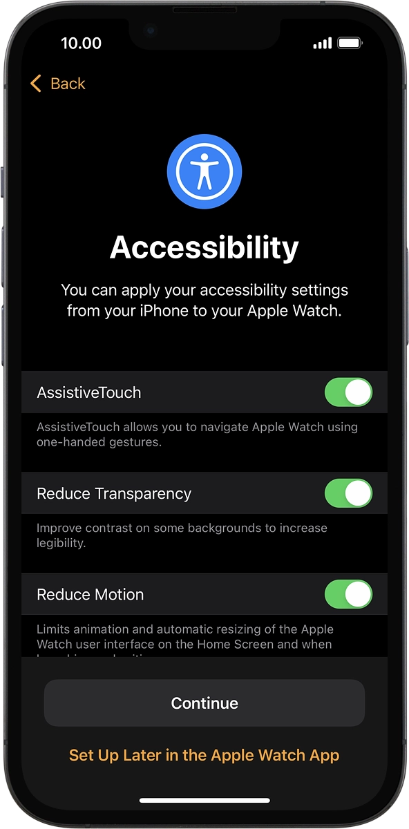 On your phone: Press the required setting.