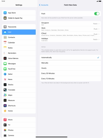Press the indicator next to 